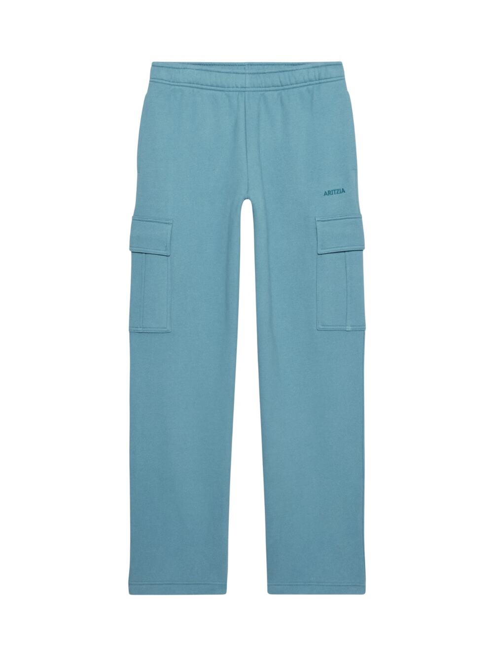 Aritzia Cozy Sweatfleece Mega Cargo Sweatpant Large Blue Oversized Wide Leg